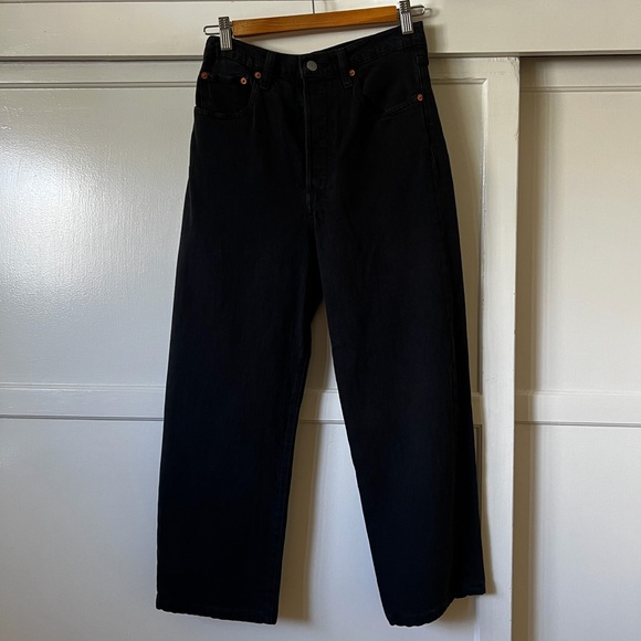 Levi's Ribcage Straight Ankle Black Jeans - Picture 2 of 5